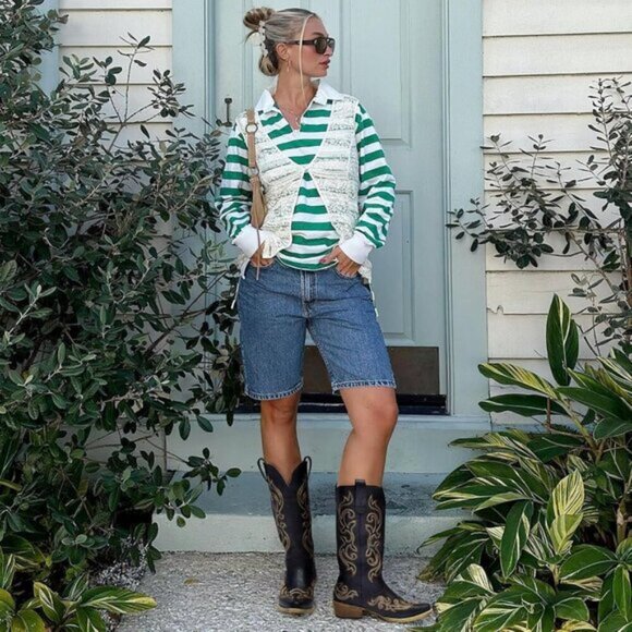 ⭐ HISEA Rollda Women's Cowboy Boots | Snip Toe Western Cowgirl Boots - Picture 6 of 7